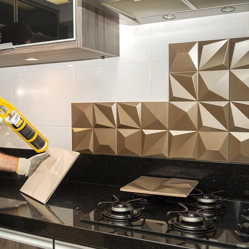 Kitchen backsplash tile fixing service in Dubai